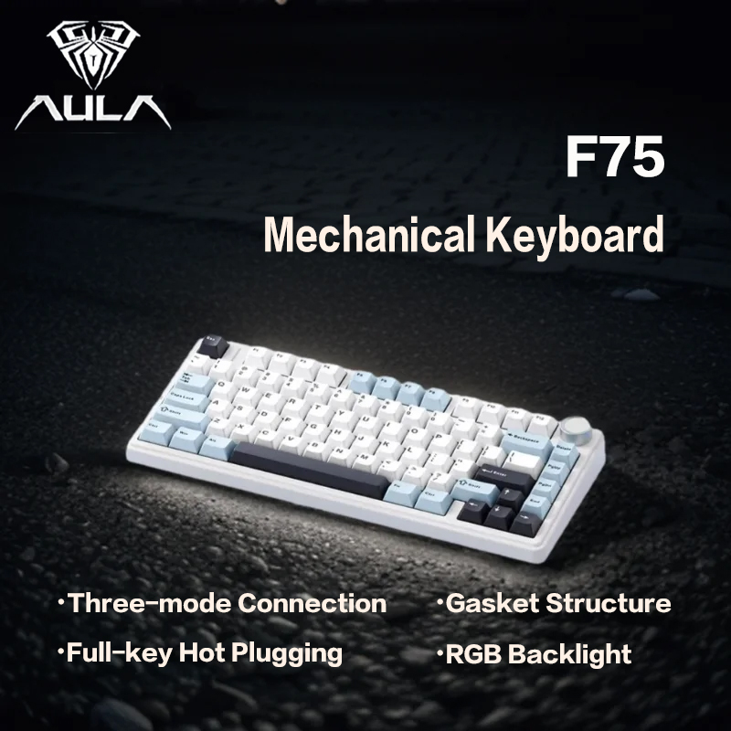 Laptop Accessories Uk - AULA F75 Mechanical keyboard, wireless with