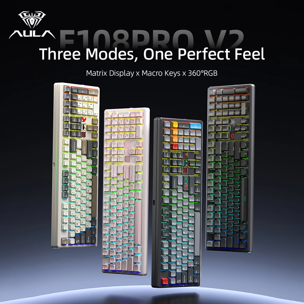 Laptop Accessories Uk - AULA F108 Pro V2 Mechanical Keyboard