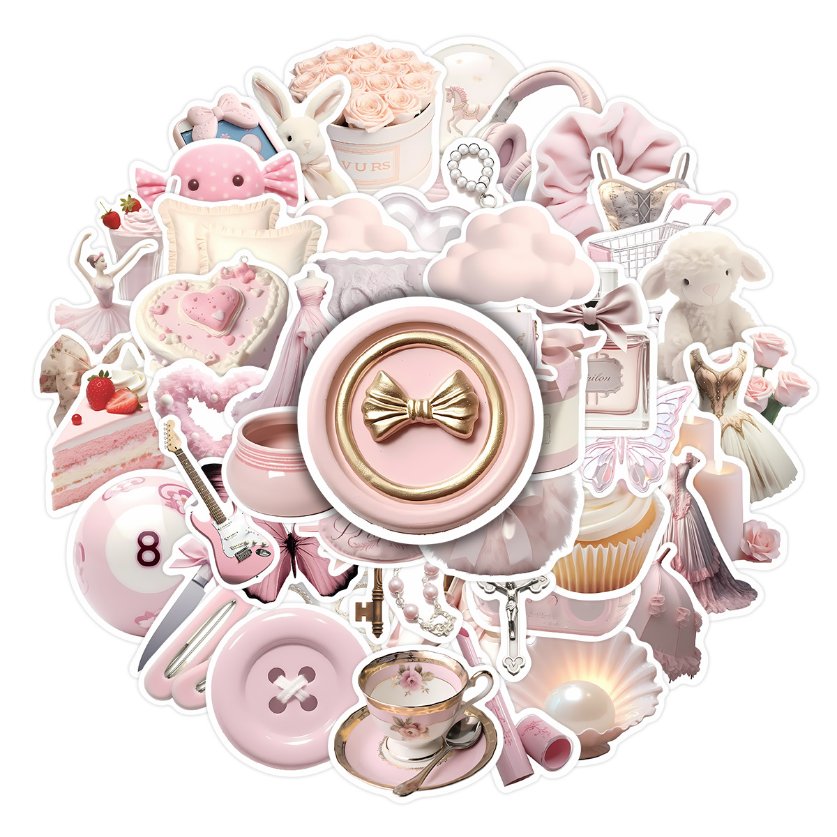 50/100pcs Cute Pink Girl Carto - đánh giá và giá Laptop Accessories Girly