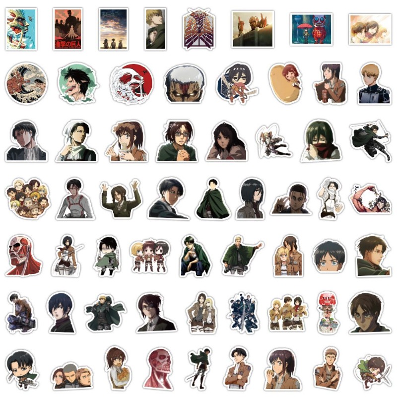60Pcs Attack on Titan Anime St - đánh giá và giá Laptop Accessories All
