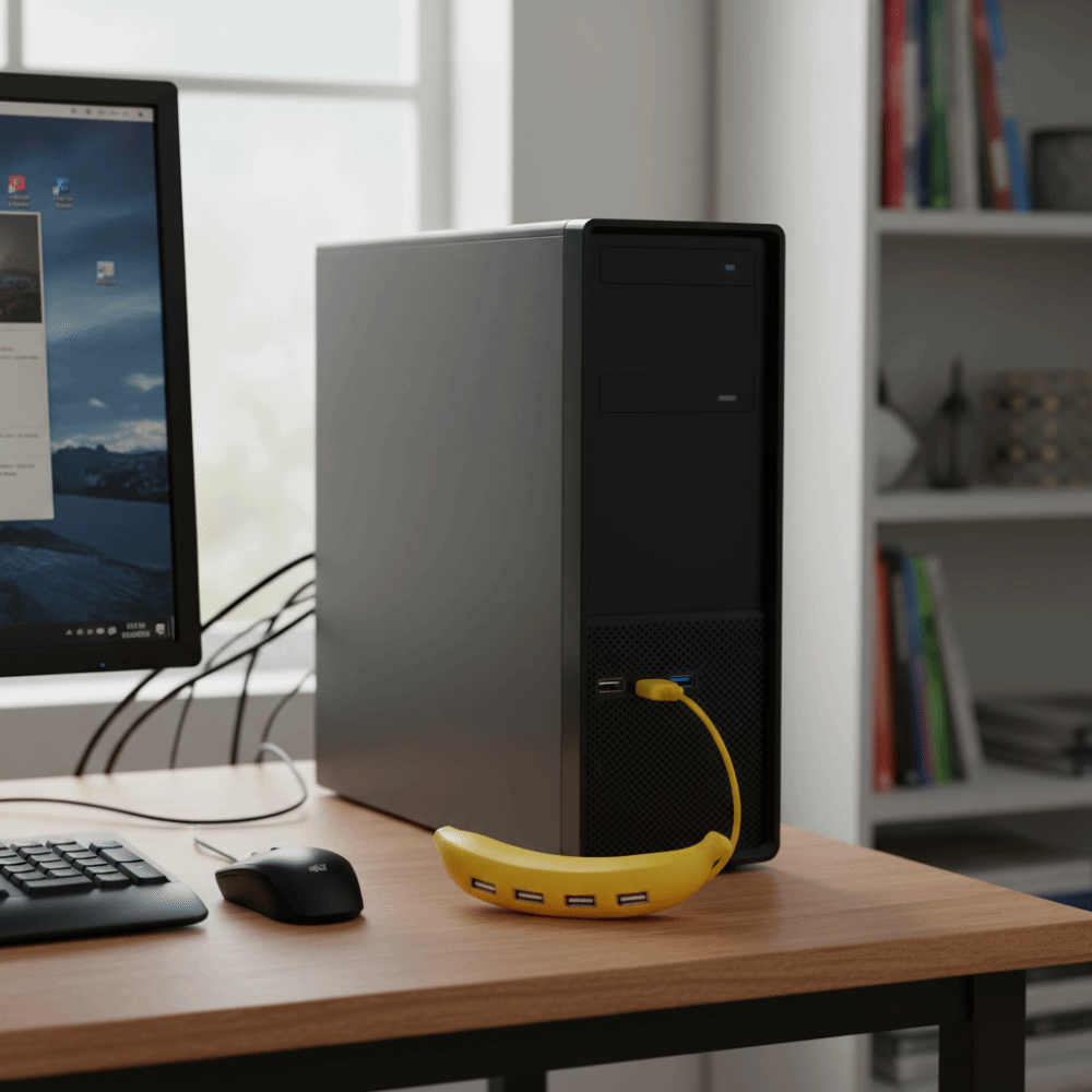 Portable Design Banana USB Hub - đánh giá và giá Laptop Accessories Hub