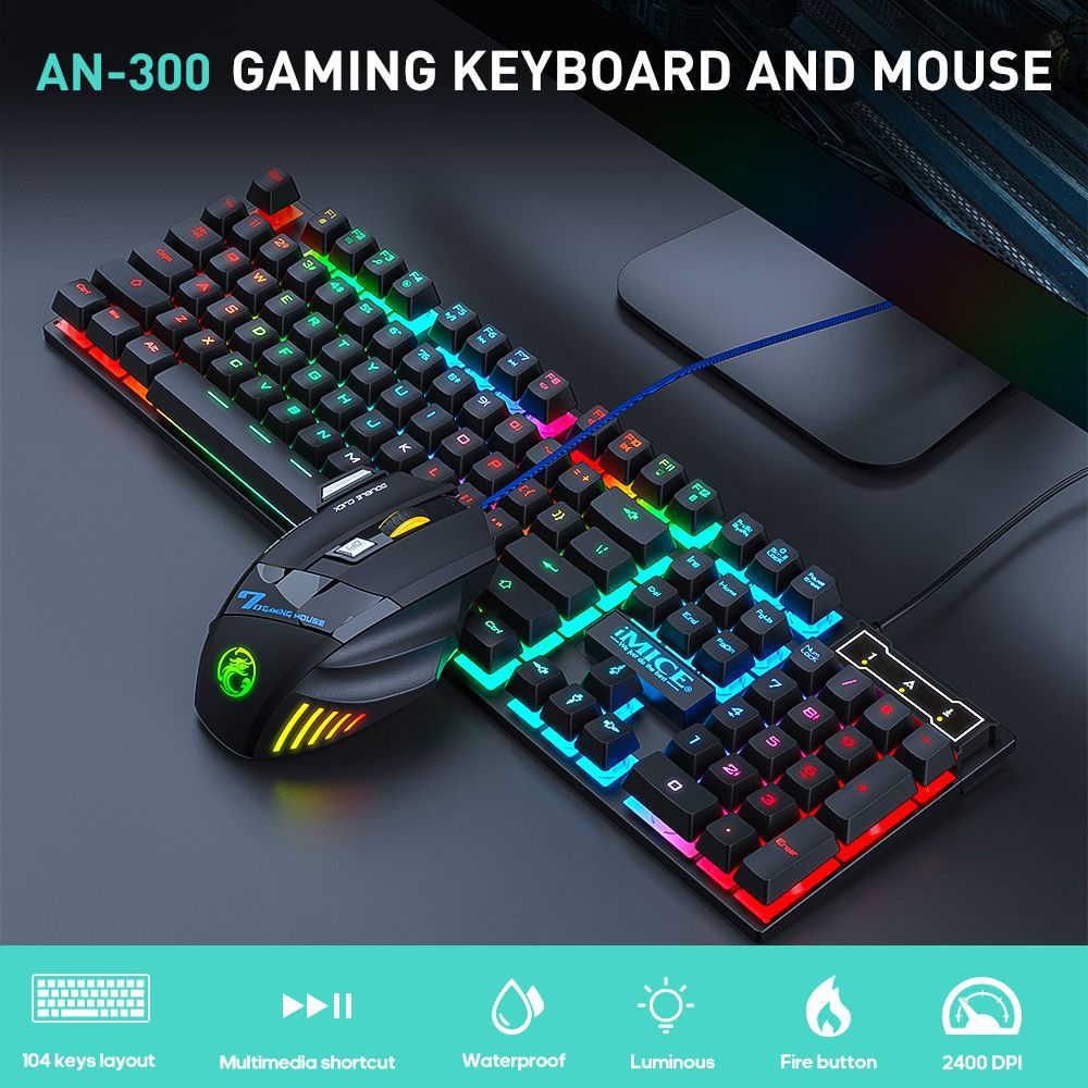 Waterproof Luminous Wired Gami - đánh giá và giá Laptop Accessories Combo Set